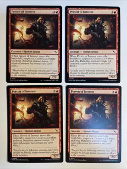 4x Mtg Murders At Karlov Manor Person Of Interest NM/M Magic The Gathering - Image 1