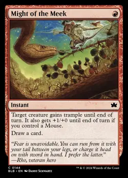 Might of the Meek Foil (144) Bloomburrow BLB MTG Magic - Image 1