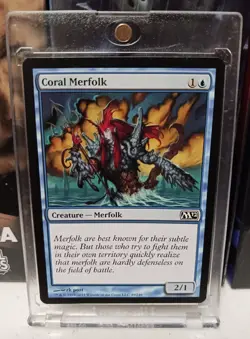 Coral Merfolk - Magic 2012 Core Set M12 - Magic the Gathering MTG - Image 1