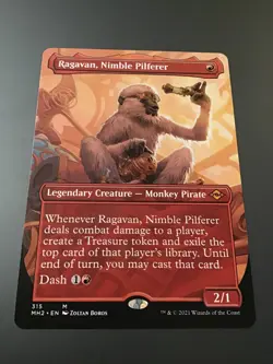 MTG Modern Horizons 2 #315 Ragavan, Nimble Pilferer Borderless NM - Image 1