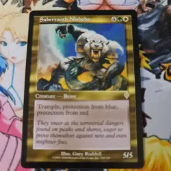 MTG Sabertooth Nishoba 🇬🇧 Nm Invasion 2000 Magic the Gathering Card Og - Image 2
