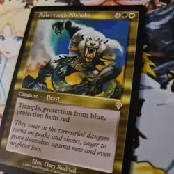 MTG Sabertooth Nishoba 🇬🇧 Nm Invasion 2000 Magic the Gathering Card Og - Image 4