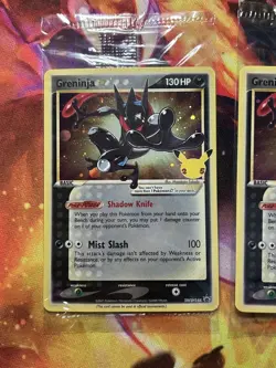 Pokemon Greninja Gold Star Holo Promo SWSH144 Celebrations Black Star SEALED X2 - Image 4
