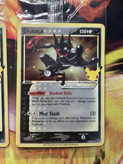 Pokemon Greninja Gold Star Holo Promo SWSH144 Celebrations Black Star SEALED X2 - Image 5