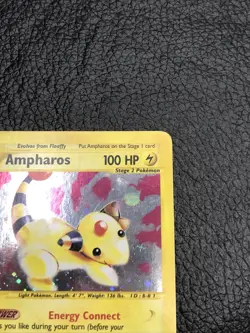 B6 Ampharos HOLO 2/165 Expedition Base Set RARE Pokemon Card 2002 - Image 3