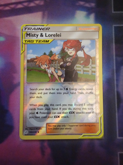 Misty & Lorelei - 199/236 - Pokemon Tag Team Reverse Holo S&M Cosmic Eclipse NM - Image 1