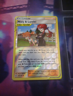 Misty & Lorelei - 199/236 - Pokemon Tag Team Reverse Holo S&M Cosmic Eclipse NM - Image 2