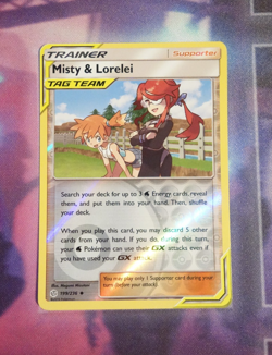 Misty & Lorelei - 199/236 - Pokemon Tag Team Reverse Holo S&M Cosmic Eclipse NM - Image 3