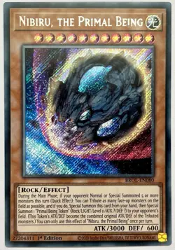 BROL-EN080 Nibiru, the Primal Being - Secret Rare 1st Ed Lightly Played YuGiOh - Image 1