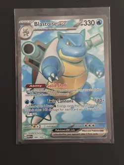Pokemon Card Blastoise ex 184/165 holo Ultra Rare Scarlet & Violet 151 Near Mint - Image 1