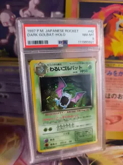 Pokemon Card DARK Golbat Team Rocket Gang Holo Dunkles 1997 Japanese PSA 8 - Image 1