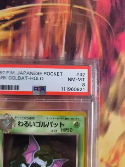 Pokemon Card DARK Golbat Team Rocket Gang Holo Dunkles 1997 Japanese PSA 8 - Image 4