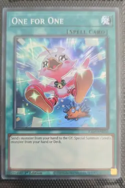 RA03-EN056 One for One : Alt Art : Super Rare Card : 1st Edition YuGiOh - Image 1
