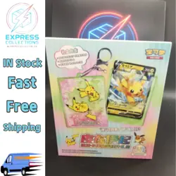 IN STOCK Pokemon Chinese Pikachu & Eevee Quick Sand Card Display Gift Box Sealed - Image 1