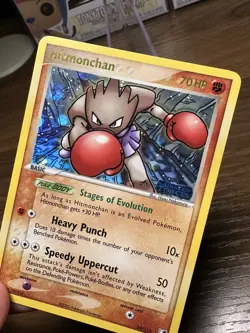 Hitmonchan 24/115 2005 EX Unseen Forces Pokemon Card Reverse Holo Inverted Error - Image 3