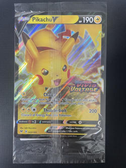 Pikachu V Jumbo Oversized Holo GAME U Promo Pokemon Card (043/185 Vivid Voltage) - Image 1
