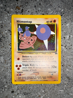 Pokemon TCG Cards Hitmontop 3/75 Neo Discovery Holo Rare * Swirl * - Image 3