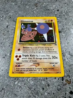 Pokemon TCG Cards Hitmontop 3/75 Neo Discovery Holo Rare * Swirl * - Image 5