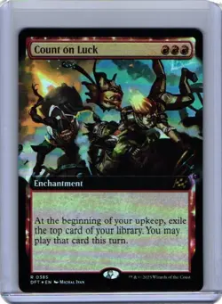 Count on Luck (Extended Art) [Aetherdrift] Foil Near Mint - Image 1