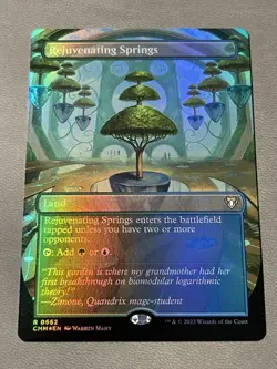 MTG Rejuvenating Springs CMM 0662 R NM Borderless FOIL NM - Image 1