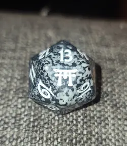 * RARE* Magic the Gathering 2004 Champions of Kamigawa Spindown D20 Die - Black - Image 1