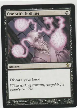 Magic The Gathering 1x ONE WITH NOTHING - MTG Saviors Of Kamigawa NM - Image 1