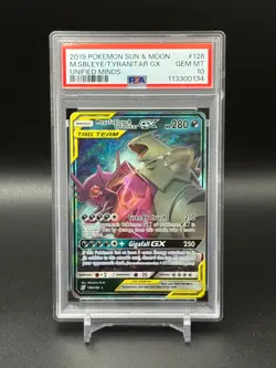 Pokemon Mega Sableye & Tyranitar GX Tag Team 126/236 Unified Minds PSA 10 GEM - Image 1