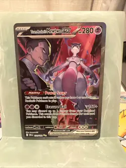 Pokemon TCG TEAM ROCKET'S MEWTWO ex 231/182 SIR Sv10: Destined Rivals Holo M/NM - Image 1