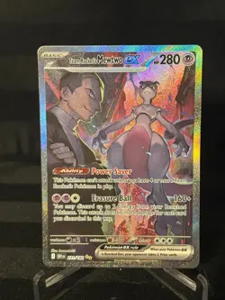Pokemon TCG TEAM ROCKET'S MEWTWO ex 231/182 SIR Sv10: Destined Rivals Holo M/NM - Image 1