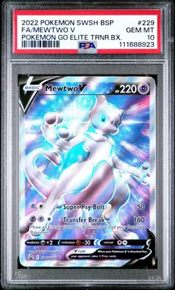 PSA 10 - MEWTWO V - SWSH229 - BLACK STAR PROMO POKEMON GO ETB - 3S - Image 1