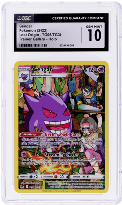 2022 Pokemon Sword and Shield Lost Origin Gengar Trainer Gallery #TG06 CGC 10 - Image 1