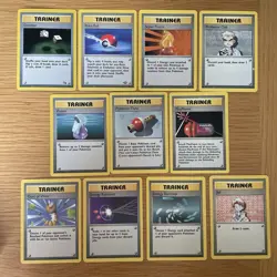 Pokemon TCG Base Set Trainer Bundle Job Lot 1999 x11 nm - Image 1