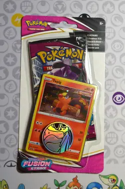 Pokemon Sword Shield Fusion Strike Tepig Checklane BLISTER Pack SEALED - Image 1