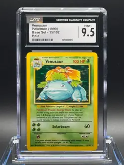 CGC 9.5 MINT+ ✨ - Venusaur 015/102 Base Set Holo - 1999 Pokemon - Image 1