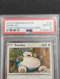 2024 POKEMON SVP EN-SV BLACK STAR PROMO #122 SNORLAX PSA 10 - Image 2