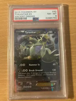 PSA 8 tyranitar ex ancient origins XY 2015 Pokemon - Image 1