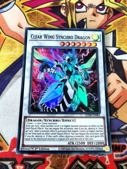 Clear Wing Synchro Dragon led8-en001 1st Edition (NM+) Super Rare Yu-Gi-Oh! - Image 1