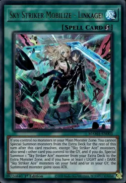 Sky Striker Mobilize - Linkage! 1st Ed Ultra MAMA-EN003 Yu-Gi-Oh! - Image 1