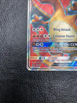 B6 Charizard GX SM60 Full Art Promo Sun & Moon Pokemon Card Red Textured - Image 5