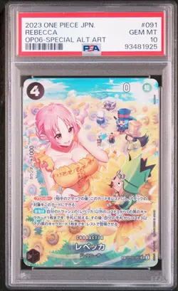 PSA10 Rebecca SP Parallel OP05-091 One Piece Card Japanese - Image 1