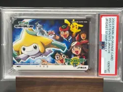 PSA 10 JR East Stamp Rally Pokemon Orange Card Jirachi Ash Pikachu 2003 Japan - Image 1