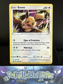 Pokemon Card Eevee SWSH118 Black Star Promo Holo Rare NM - Image 1