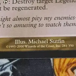 MTG Tsabo Tavoc 🇬🇧 Nm Legend Invasion 2000 Magic The Gathering Card Og - Image 3