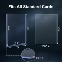 200 Card Sleeves Top Loaders 100 Hard Sleeves+100 Clear Sleeves, - Image 5