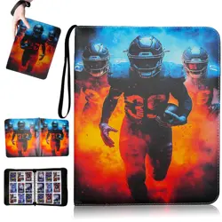 Pockets Football Card Binder, 900 Pocket Trading Card Zip Binde, Premium Doub... - Image 1