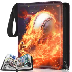 Trading Card Binder,900 Pockets Baseball Card Binder Holder for Cards Storage... - Image 1