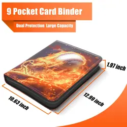 Trading Card Binder,900 Pockets Baseball Card Binder Holder for Cards Storage... - Image 2