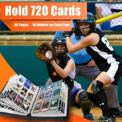 Trading Card Binder,900 Pockets Baseball Card Binder Holder for Cards Storage... - Image 3