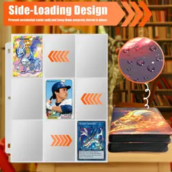 Trading Card Binder,900 Pockets Baseball Card Binder Holder for Cards Storage... - Image 4