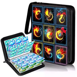 Card Binder-9 Pocket,trading card binder 50 Removable Sleeves,900 Pockets Car... - Image 1